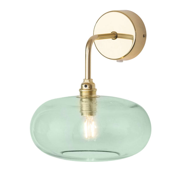 Applique murale Horizon en métal, doré et vert, Ø 21 cm
