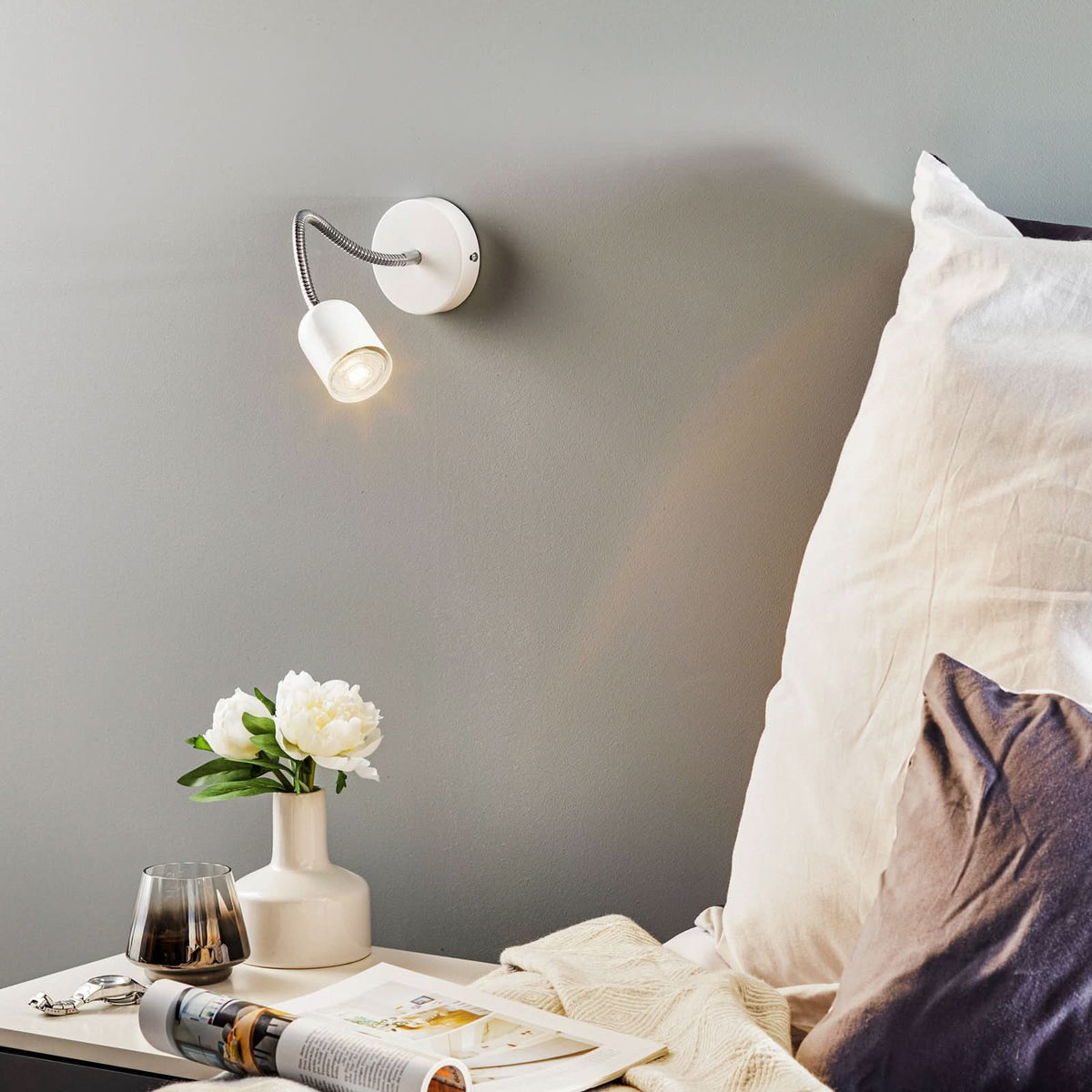 Applique murale Maxi en acier, blanc