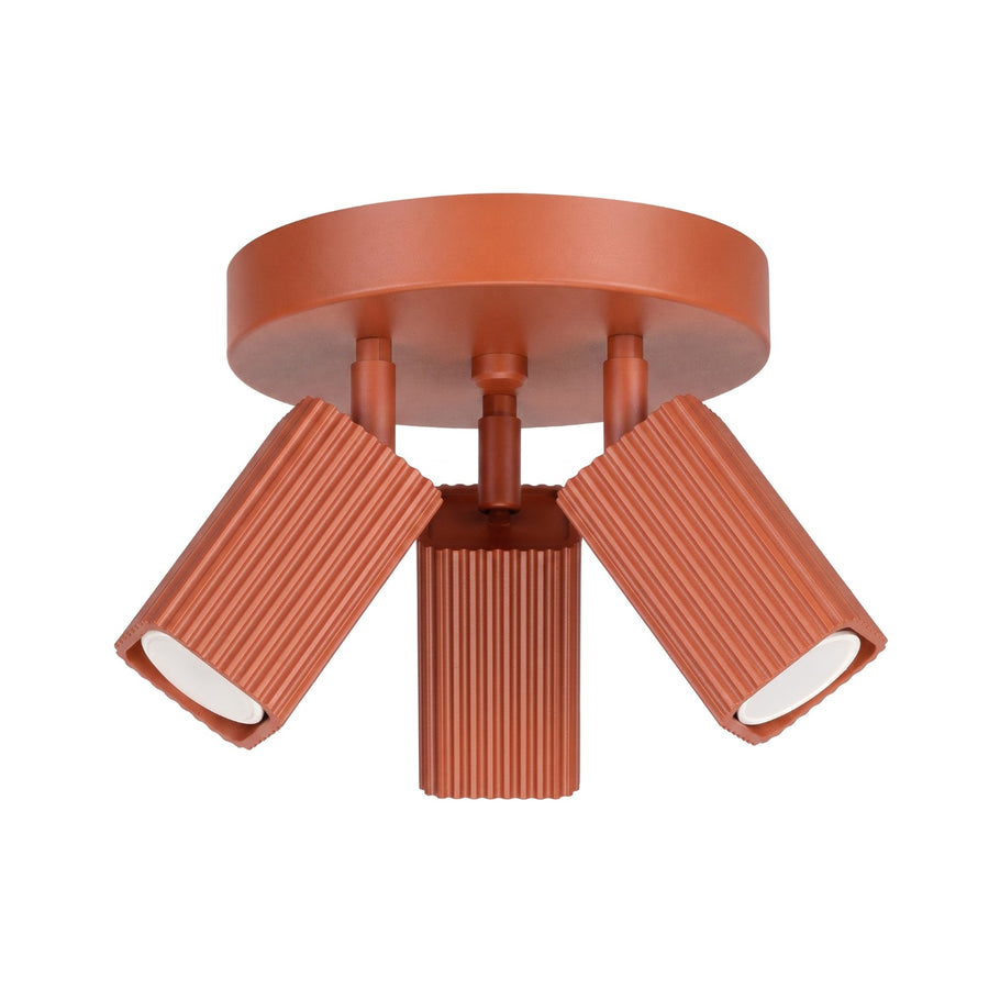 Plafonnier RAYO 3P Ocre rouge