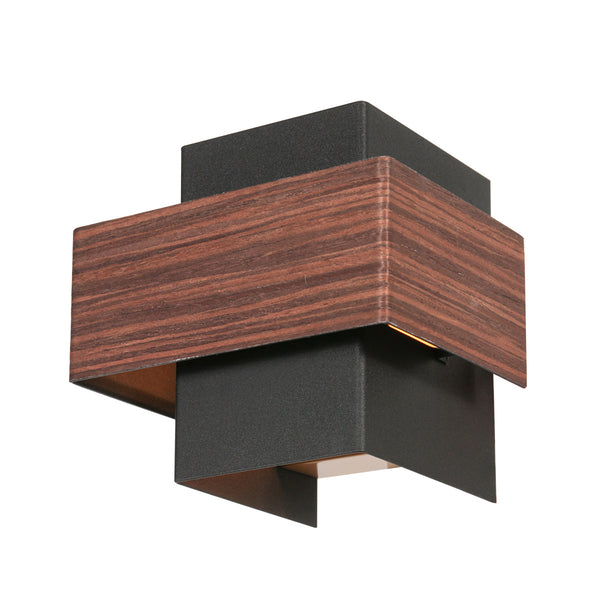 Muro 3367E wood-effect wall light with G9 socket and bulb included