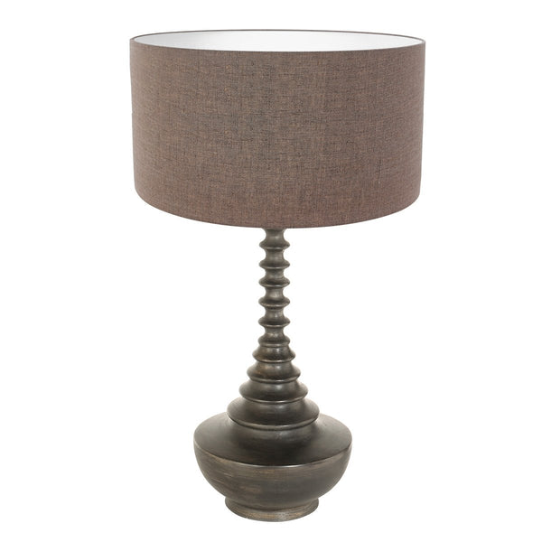 Black wood table lamp