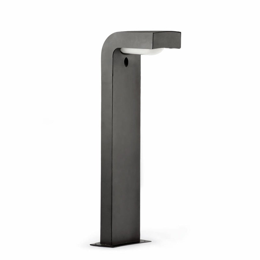 Borne lumineuse d'extérieur Klamp en aluminium, gris foncé et blanc, hauteur 66 cm, IP44