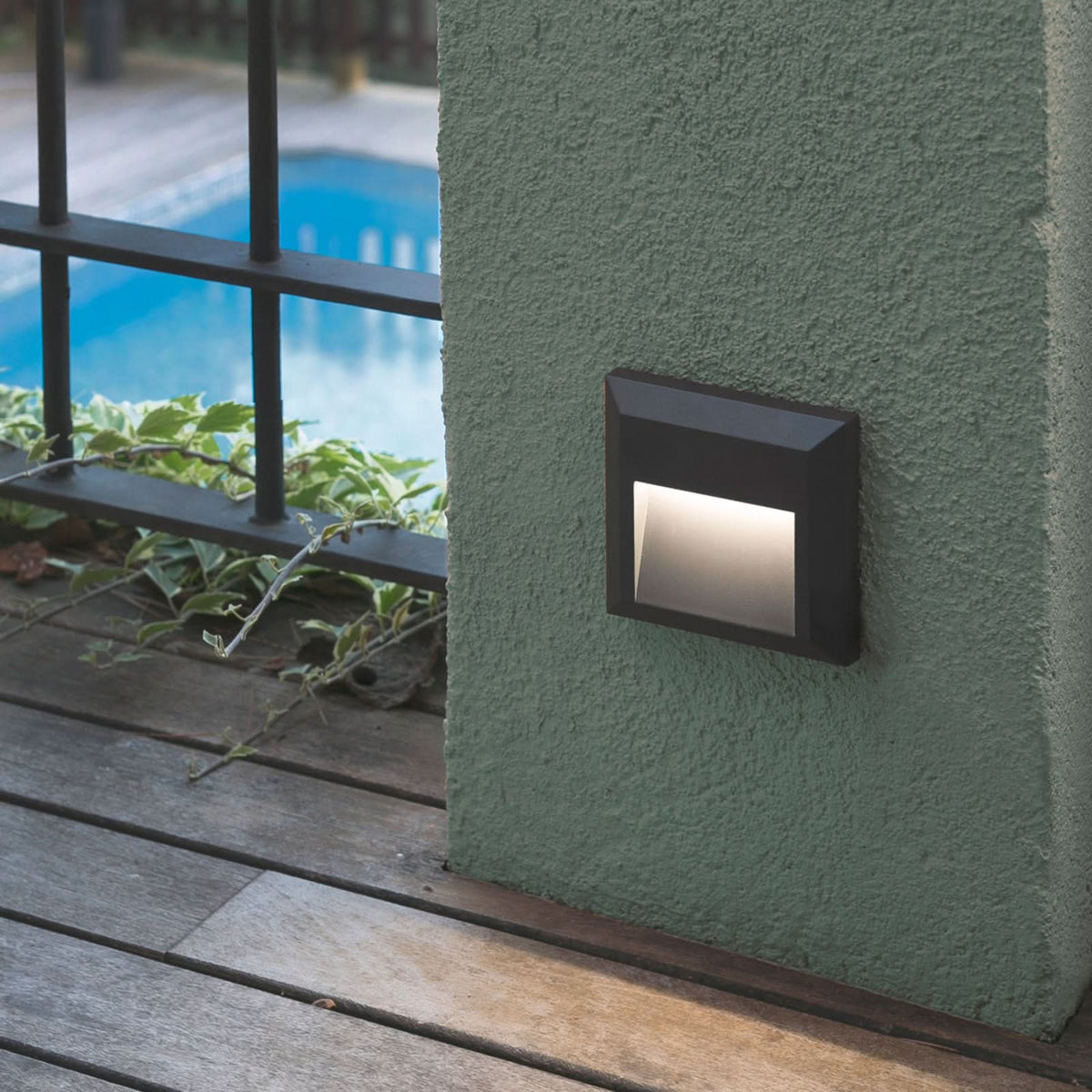 Applique d'extérieur LED Grant, gris foncé, hauteur 12,5 cm, IP65