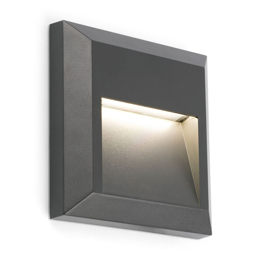 Applique d'extérieur LED Grant, gris foncé, hauteur 12,5 cm, IP65