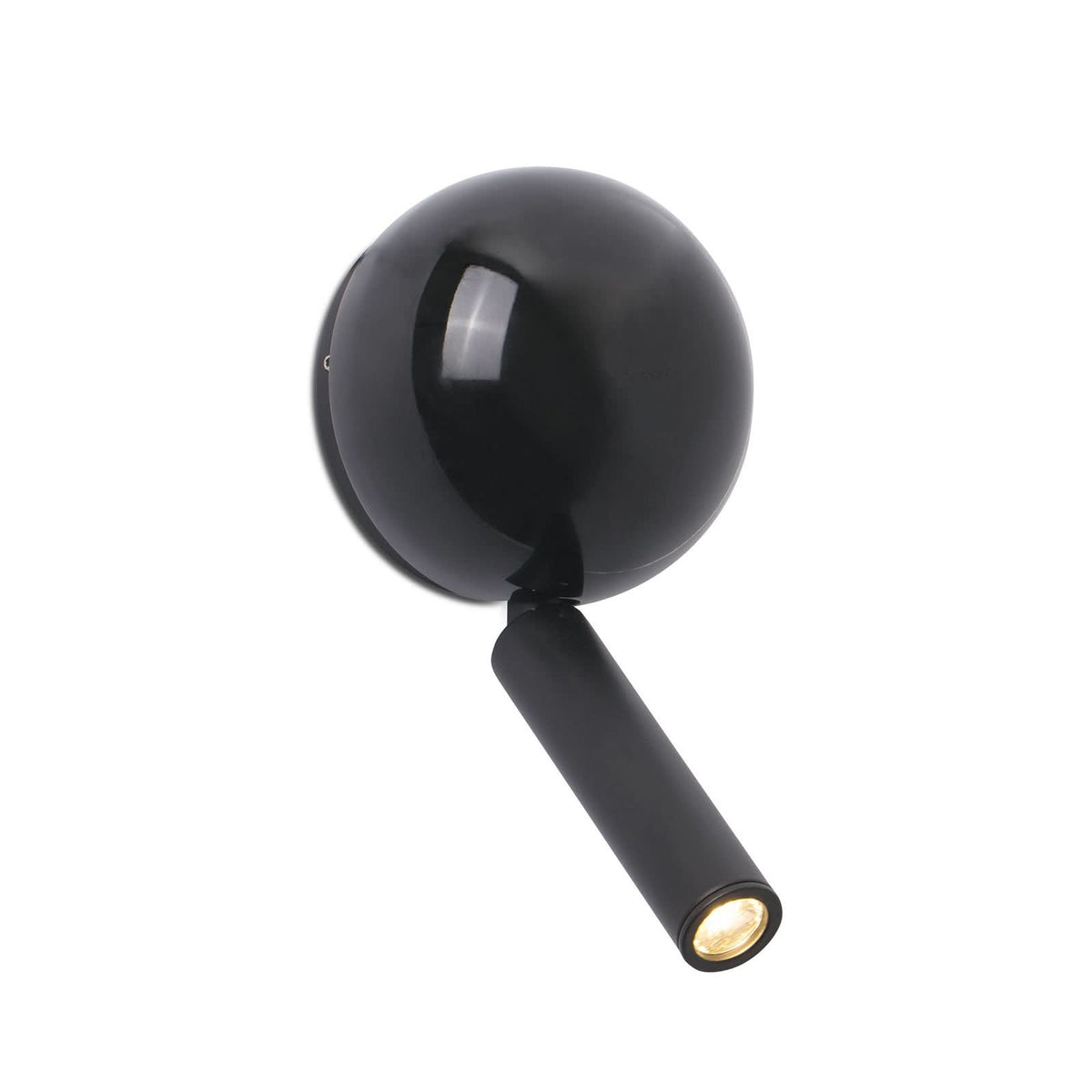 Applique murale LED Press en aluminium, noir, Ø 10,4 cm