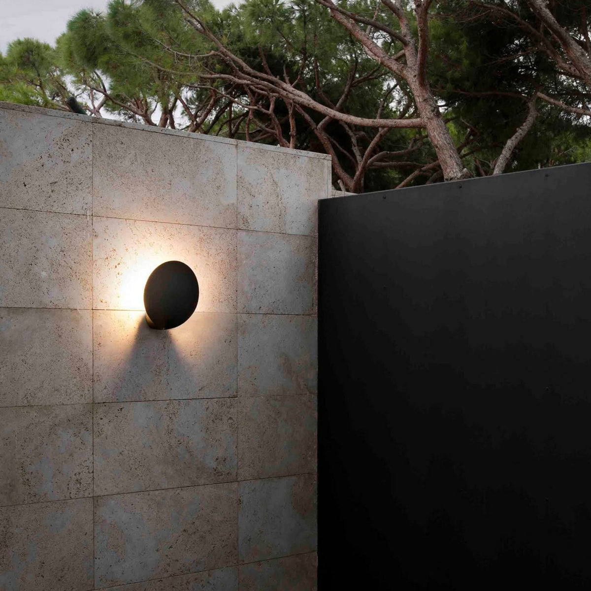 Applique d'extérieur LED Lotus en aluminium, anthracite, hauteur 9 cm, IP65