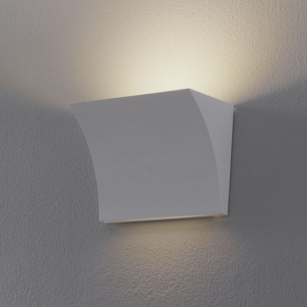 Applique murale LED Pochette en aluminium, blanc, hauteur 14,5 cm
