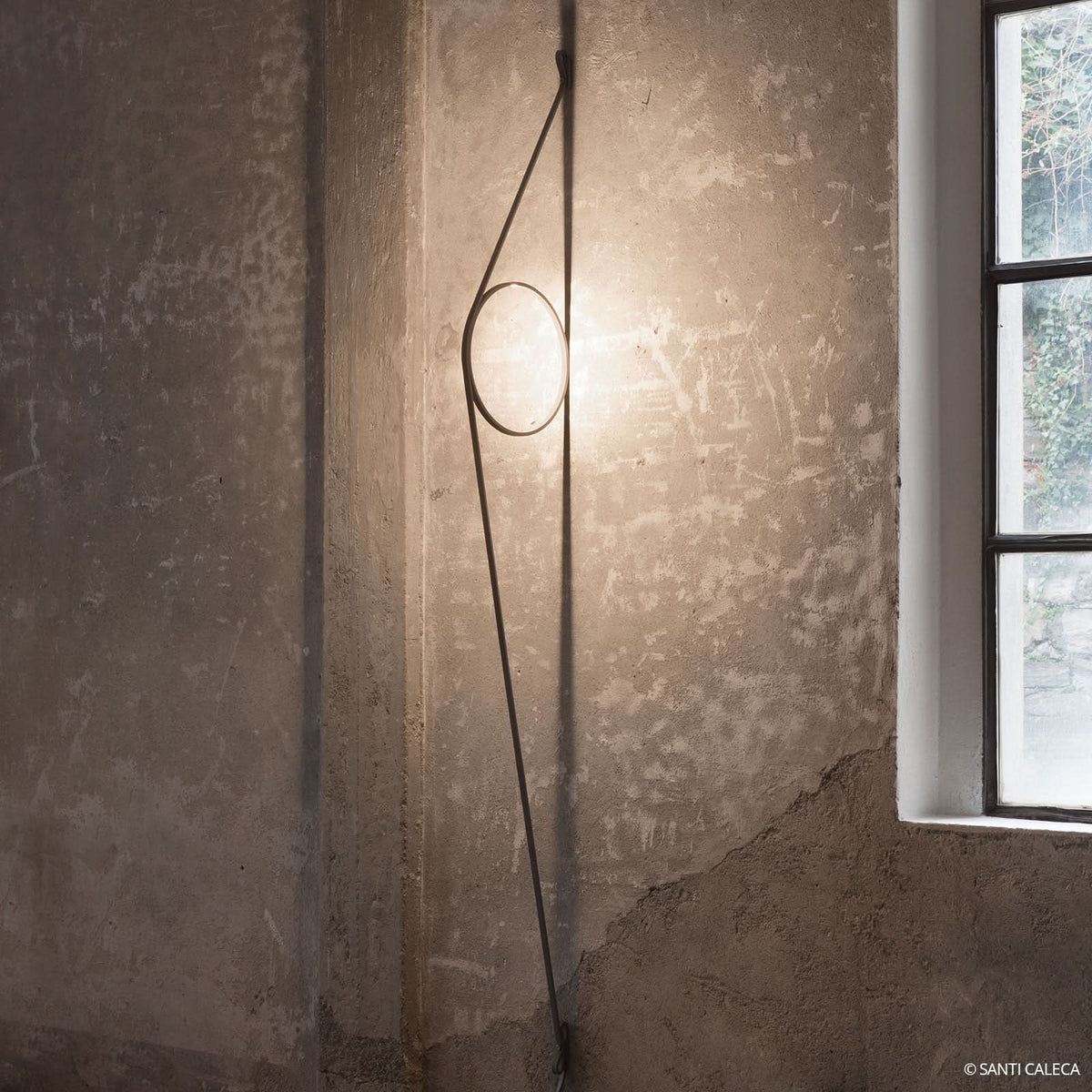 Applique murale LED Wirering Gris en aluminium, gris, hauteur 208 cm