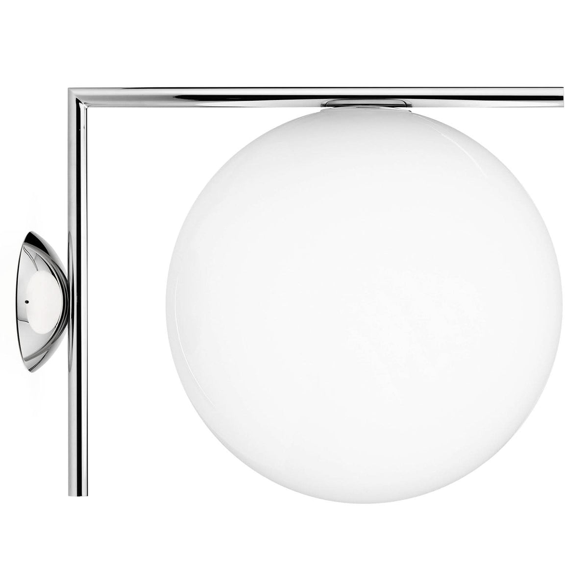 Applique murale IC C/W2 en verre, chromé, hauteur 31,6 cm