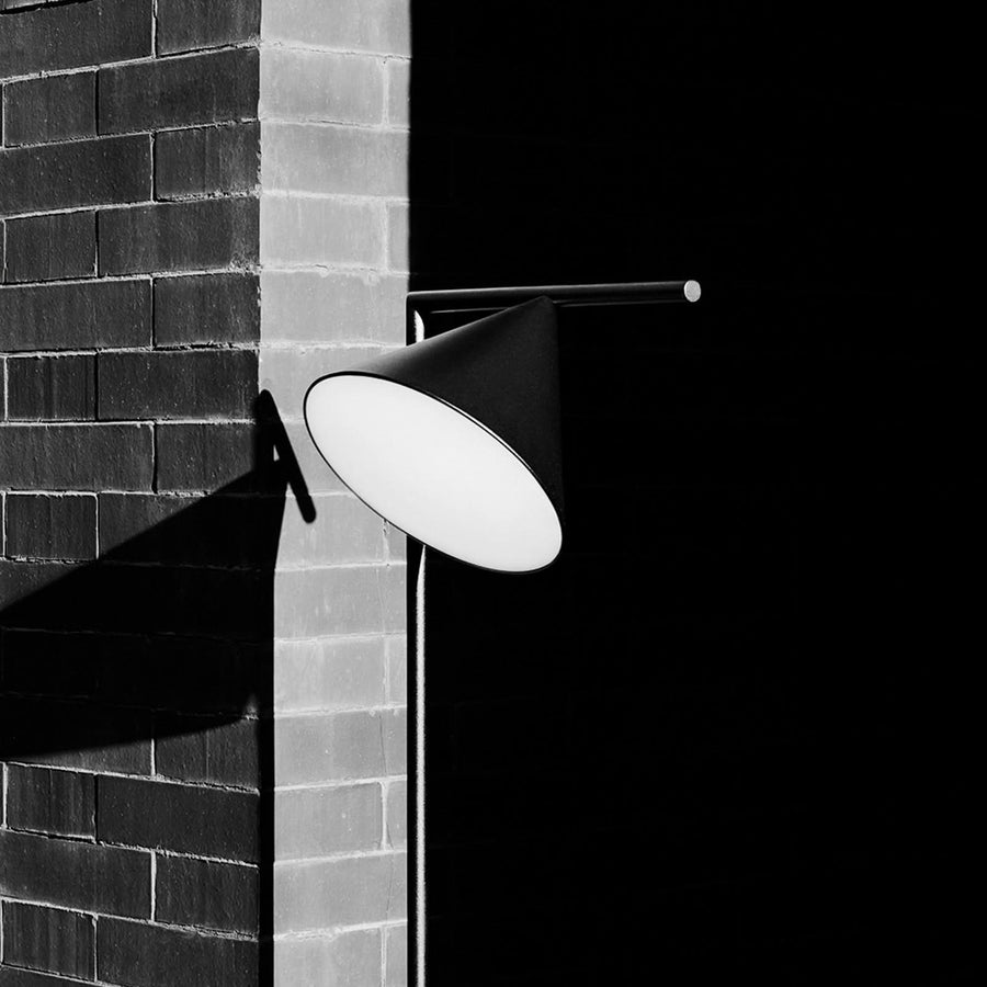 Lampadaire d'extérieur LED Captain Flint 2 en marbre, noir, Ø 32 cm, IP65