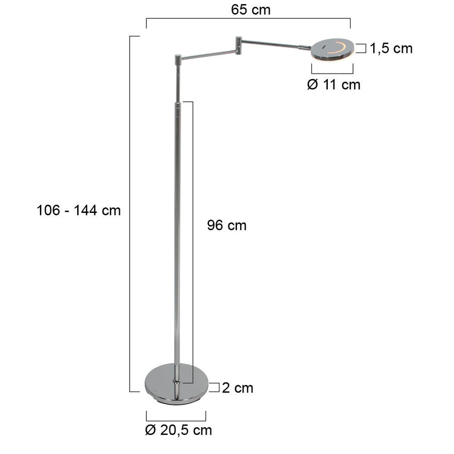 Silver living room floor lamp | Naos