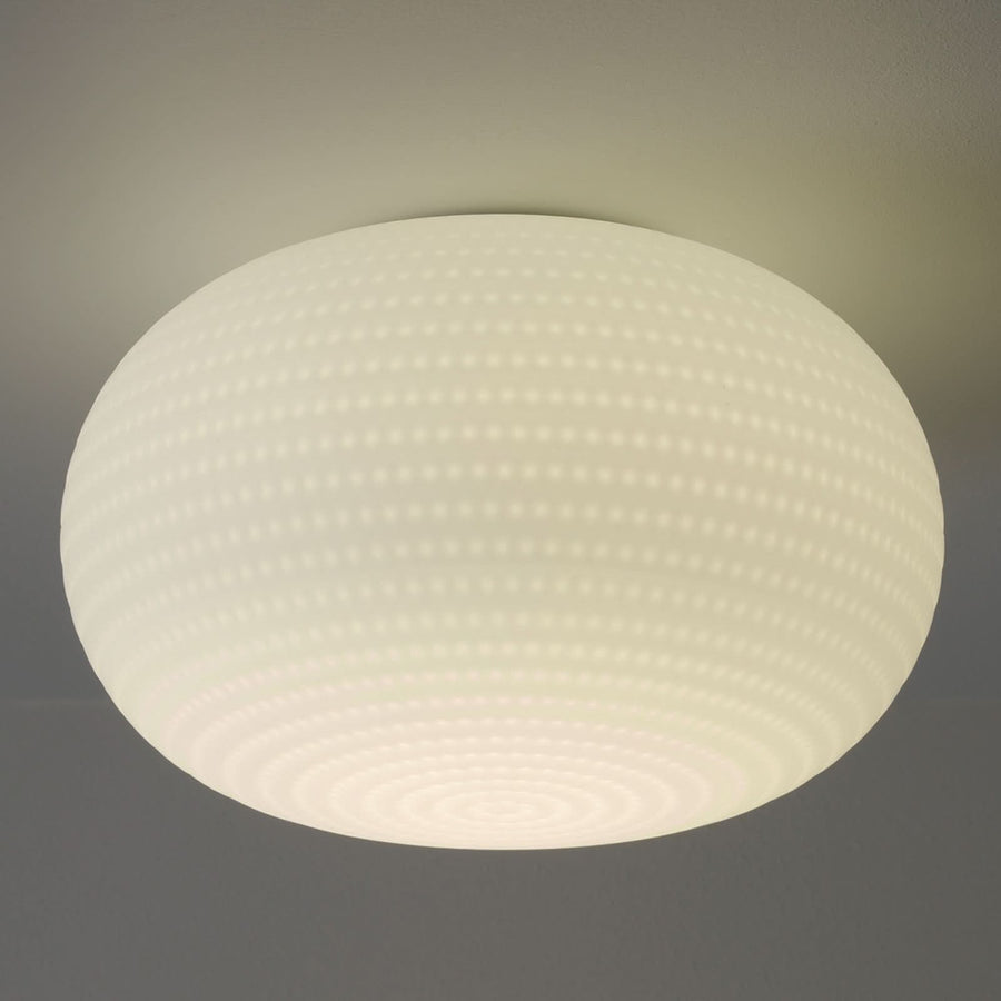 Applique murale LED Bianca en verre, blanc satiné, Ø 30 cm