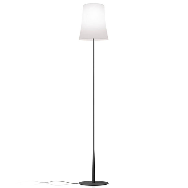 Lampadaire Birdie Easy en métal, noir et blanc, hauteur 150 cm