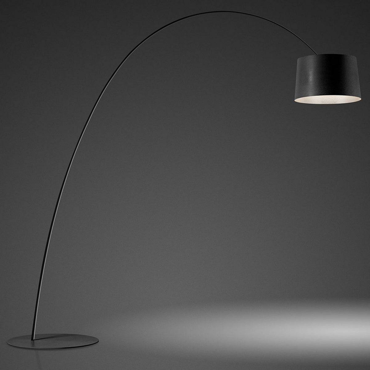 Lampadaire LED Twiggy en verre, noir, hauteur 223,5 cm
