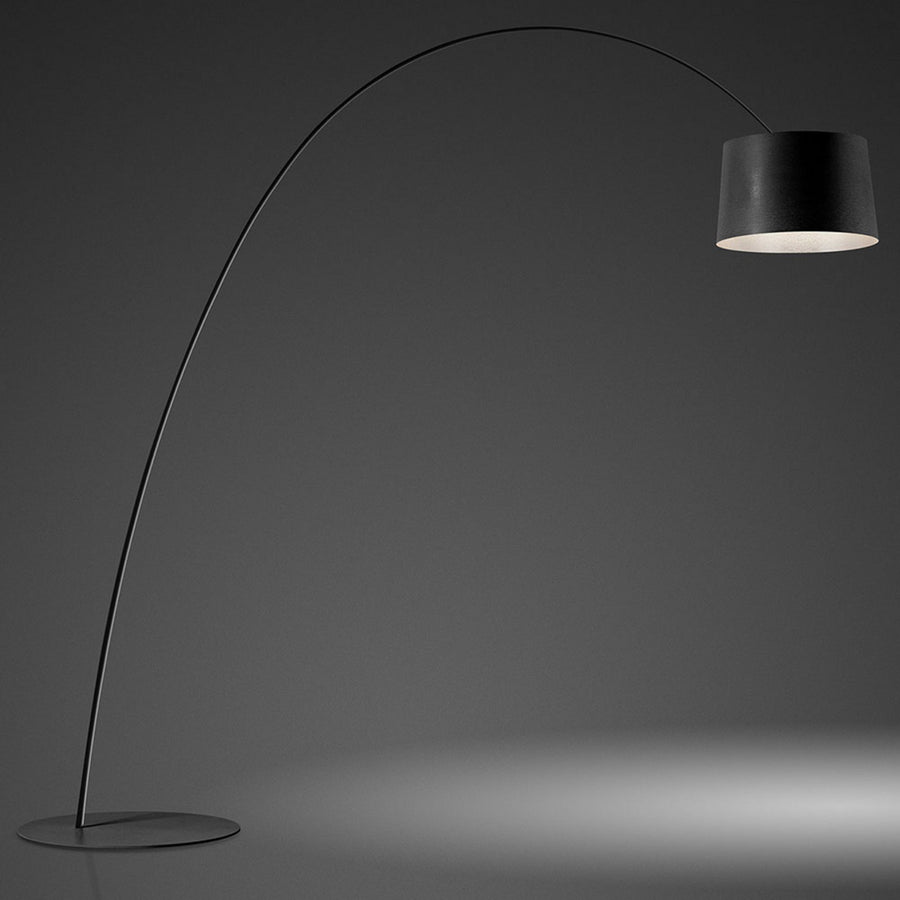 Lampadaire LED Twiggy en verre, noir, hauteur 223,5 cm