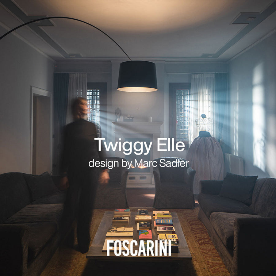 Lampadaire LED Twiggy en verre, noir, hauteur 223,5 cm