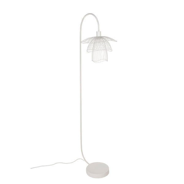 Lampadaire Papillon XS en métal, blanc, hauteur 150 cm