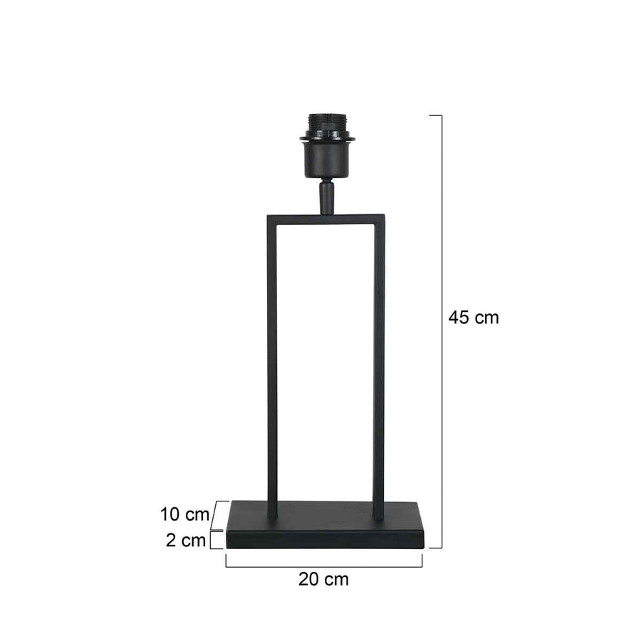 Stang 3843ZW black table lamp without shade with E27 base