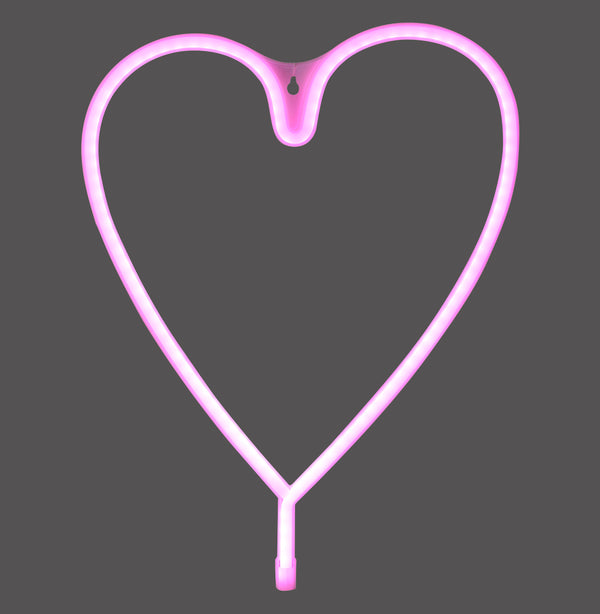 Applique murale Neon-Herz rose