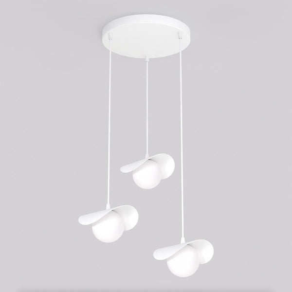 3-light white Ritual pendant light