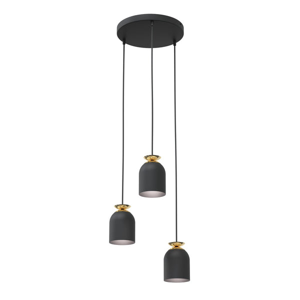 Target 3-light black pendant light