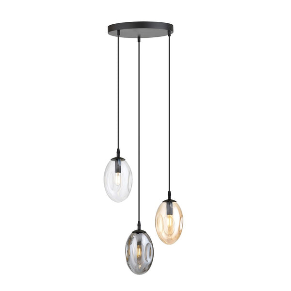 Astral 3-light black pendant light