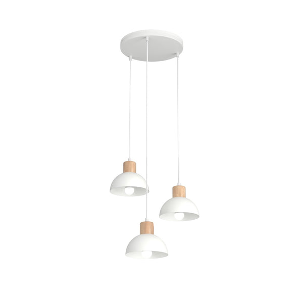 Seco 3-light pendant, white, Premium