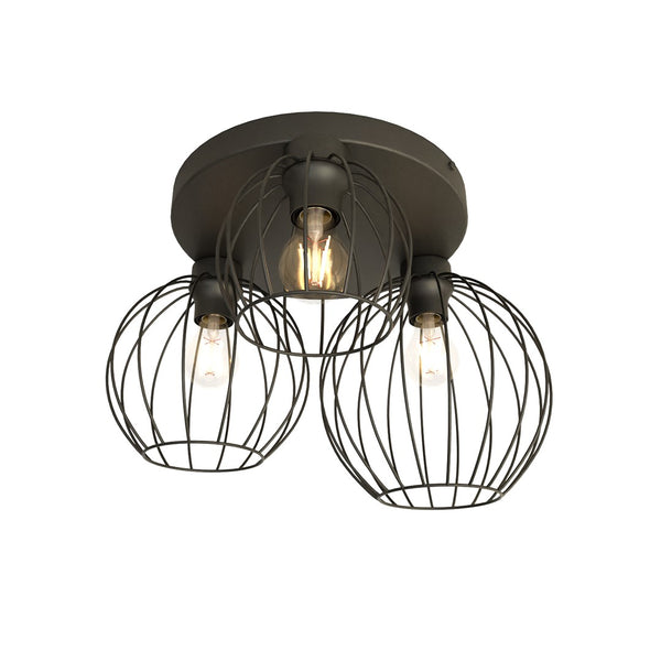 Nest 3-light ceiling light black