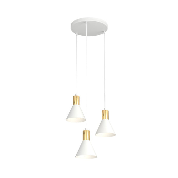 Rosa 3-light pendant lamp, white, Premium