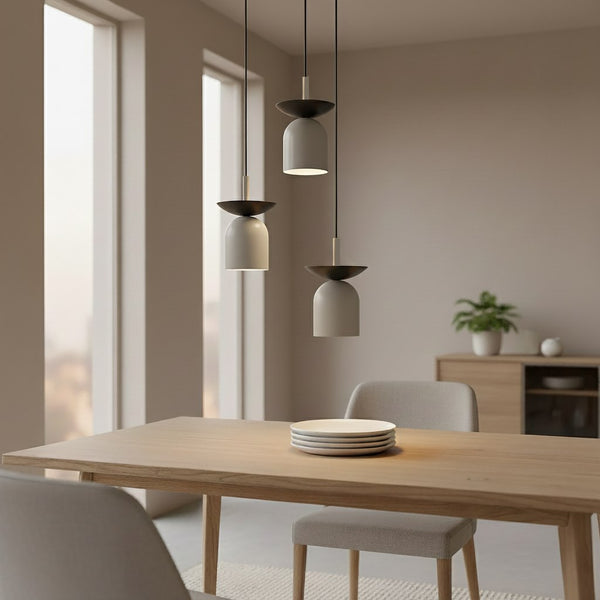 Ego 3-light grey pendant lamp