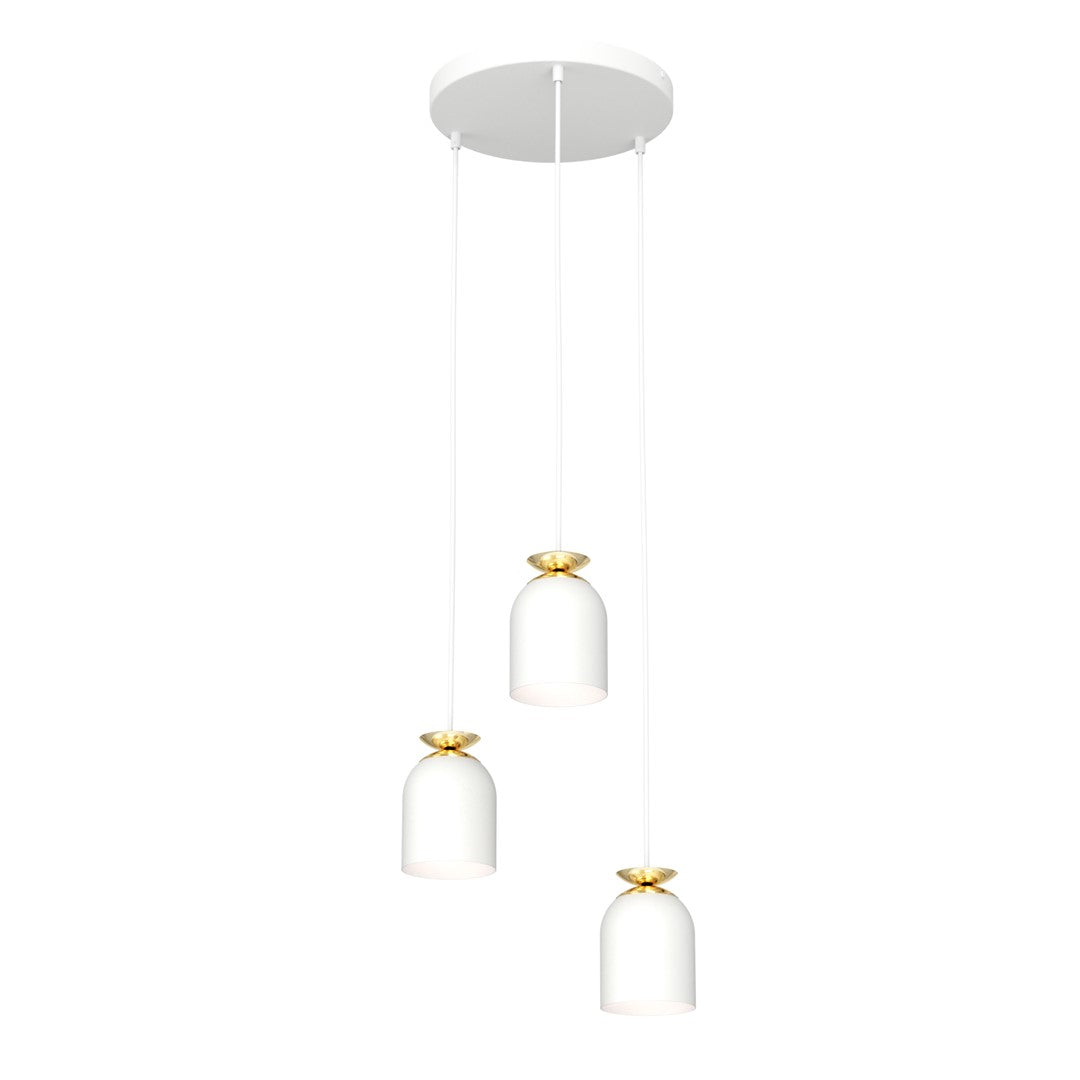 3-light white pendant lamp