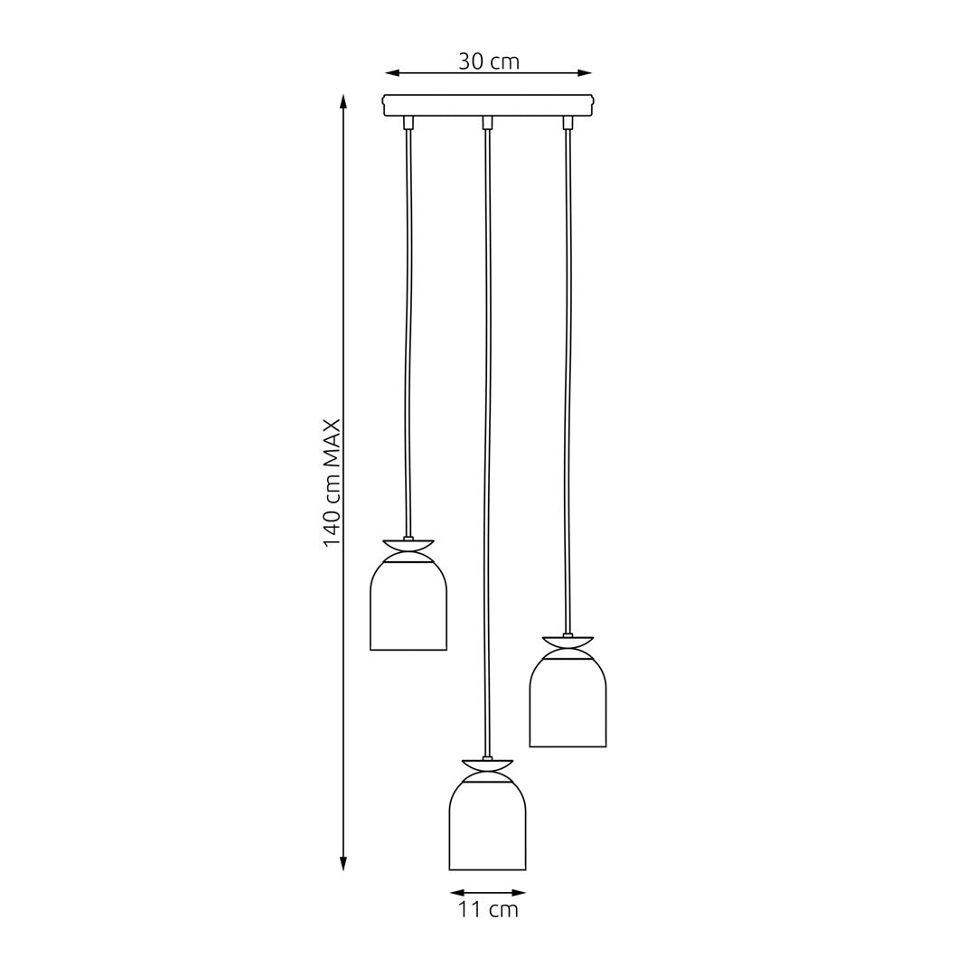 3-light white pendant lamp