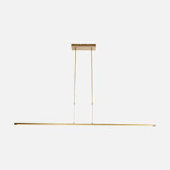 Oblong designer gold pendant light 155 cm, dim-to-warm adjustable LED, dining table | Ovéline