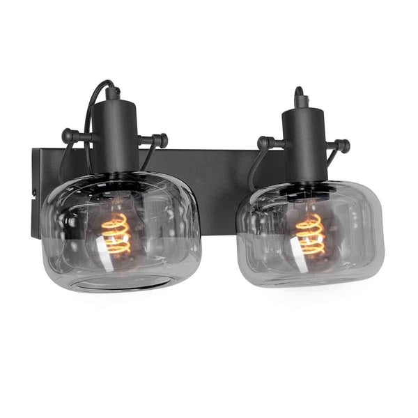 Glaslic black wall lamp