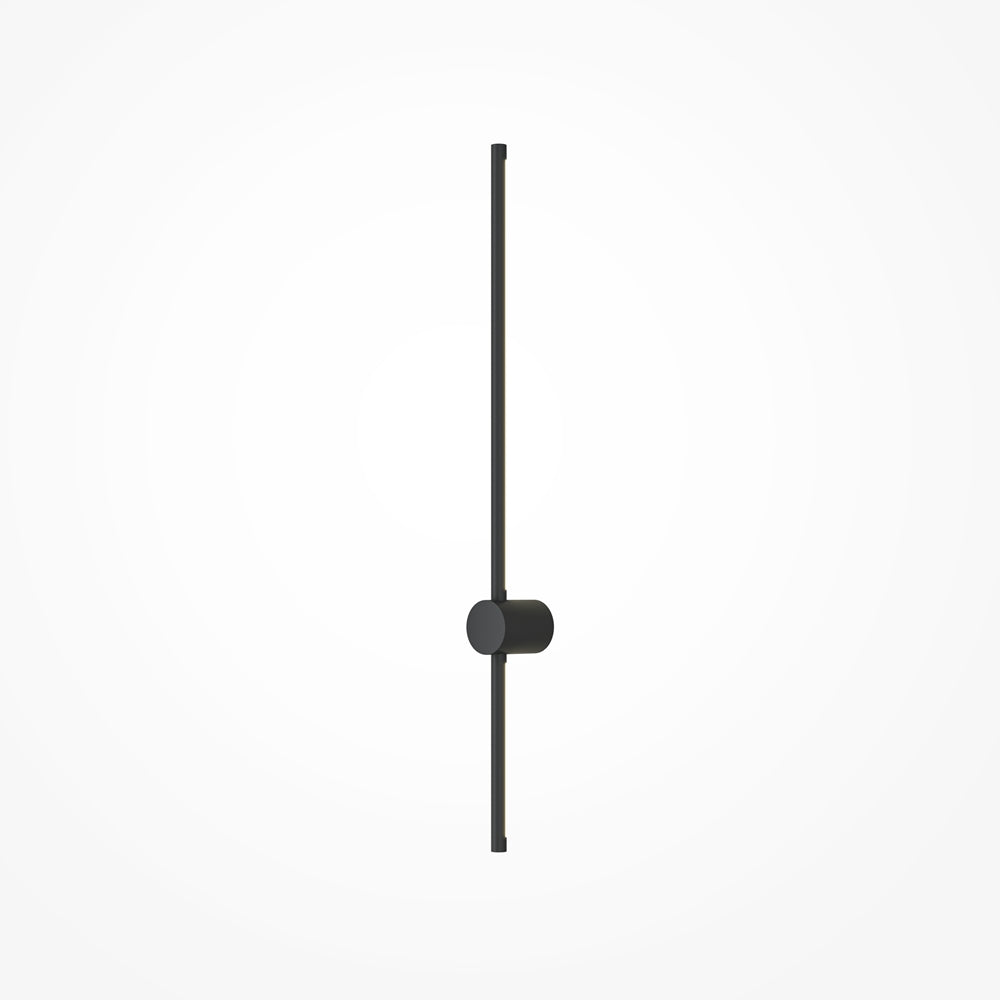 Version anthracite de face, tige fine traversant un cylindre de fixation