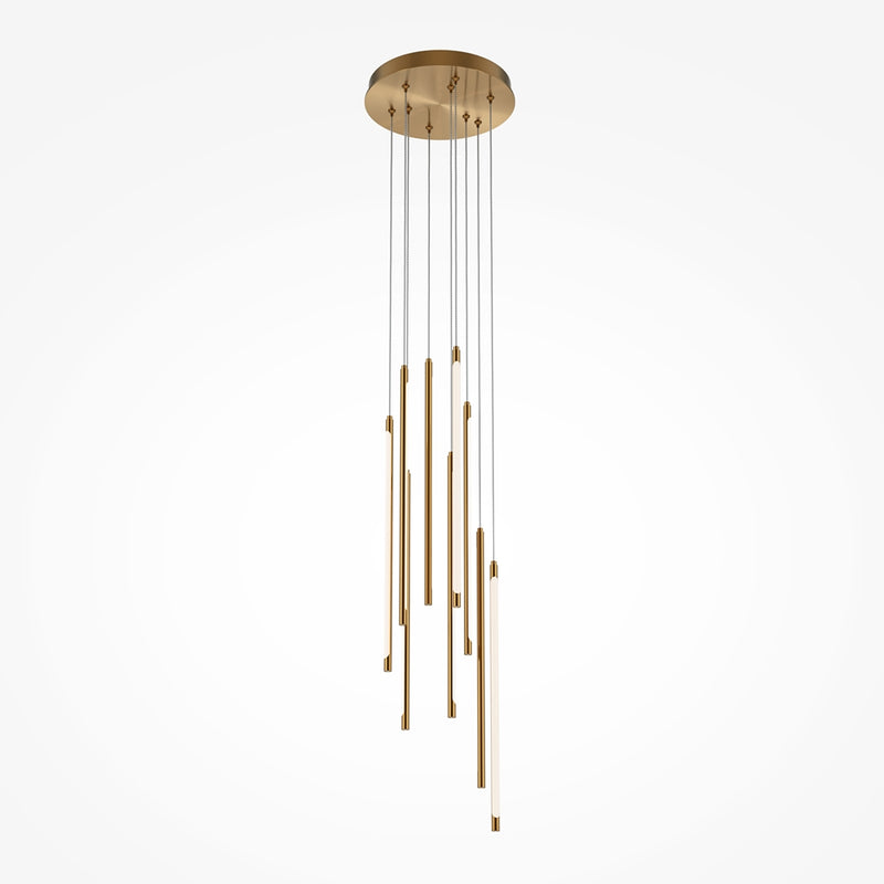 Light stick gold pendant light