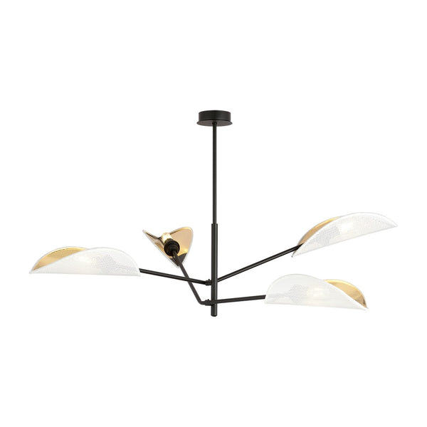 Vene 4-light white and gold pendant light