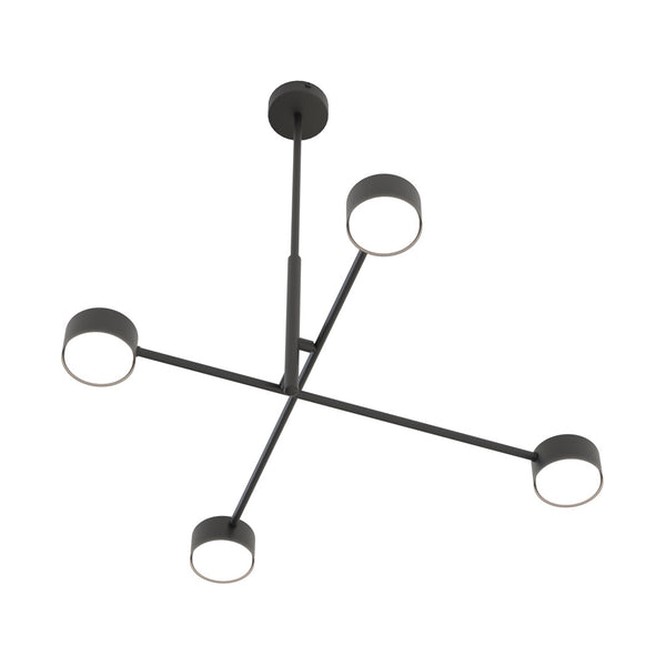 Natsu 4-light black pendant light