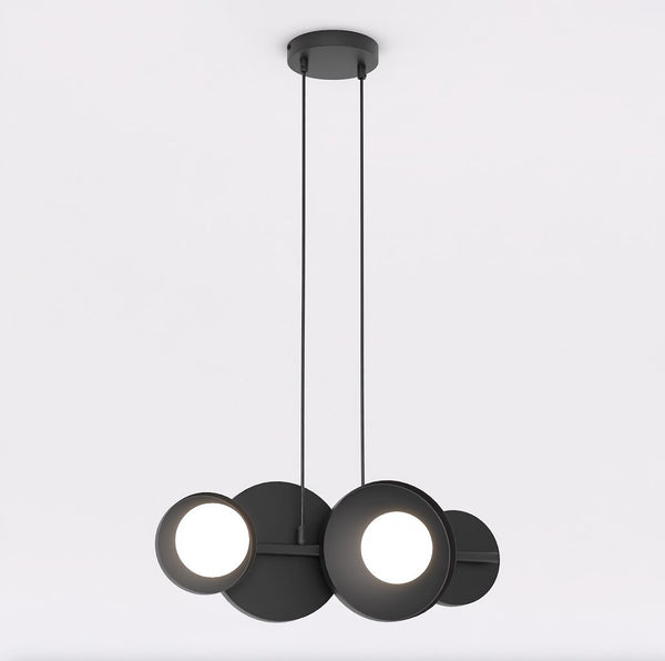 4-light black pendant light