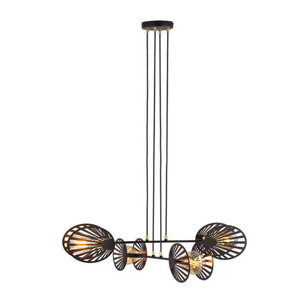 Playa 4-light black pendant light