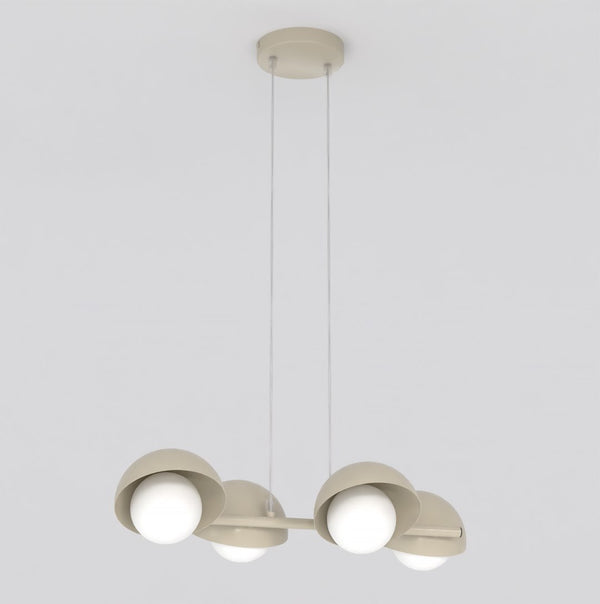 4-light mocha boom pendant light