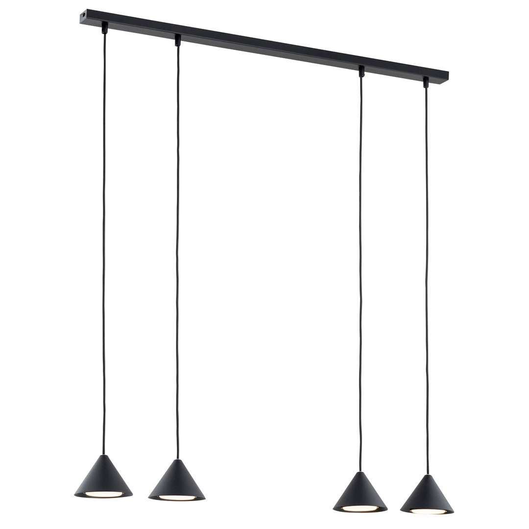 Elit 4-light black pendant light