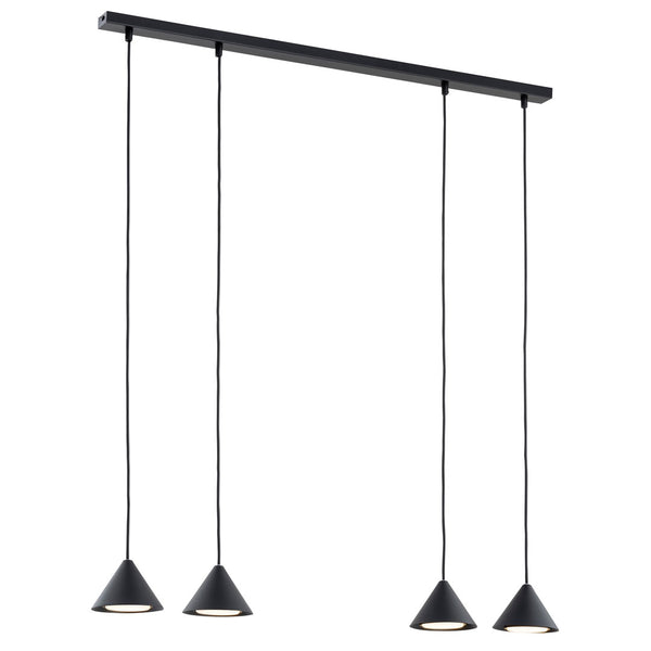 Elit 4-light black pendant light