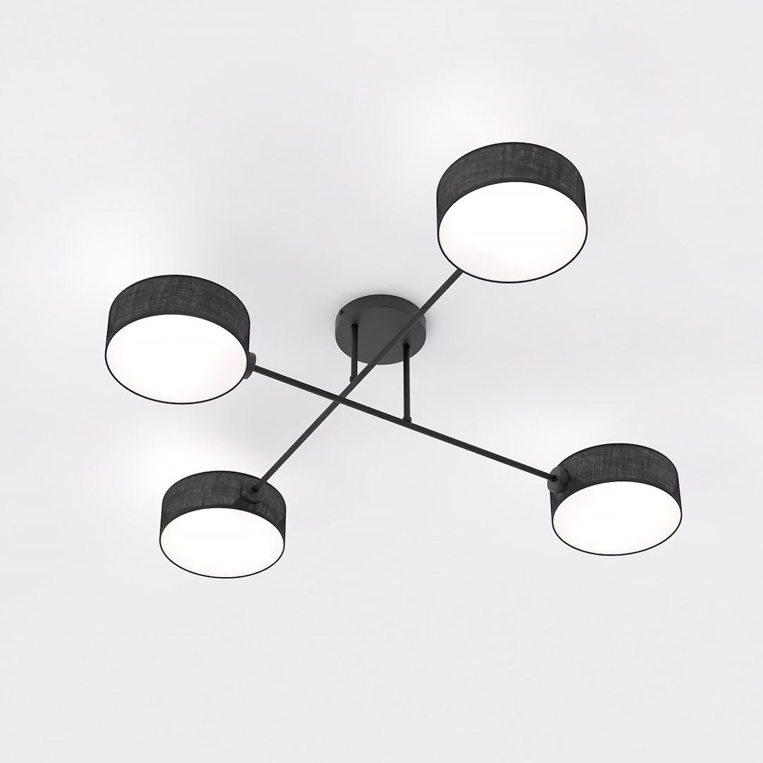 Maga 4-light black ceiling light