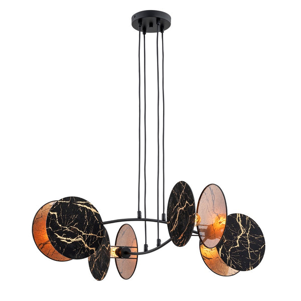 4-light Motif pendant lamp, marble