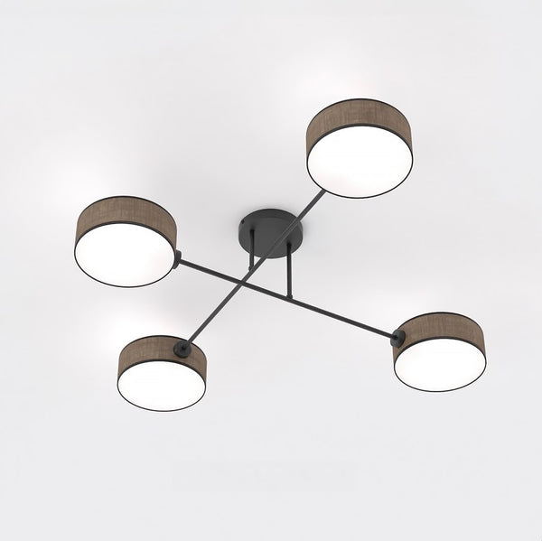 Maga 4-light brown ceiling light