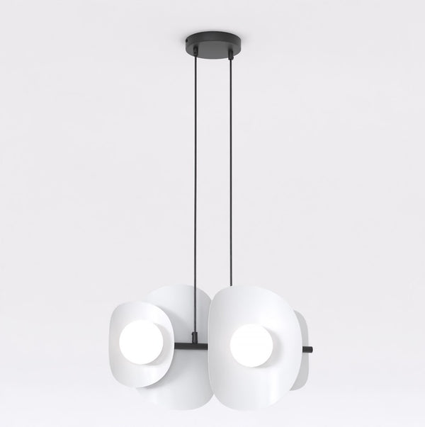 4-light black and grey pendant light