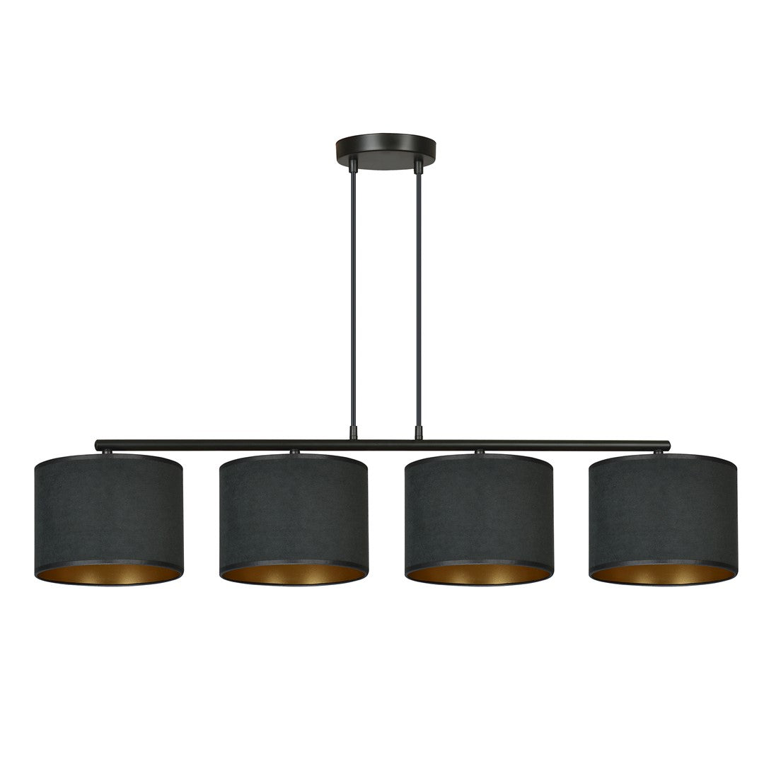 Hilde 4-light black pendant light