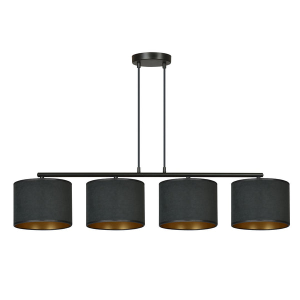 Hilde 4-light black pendant light