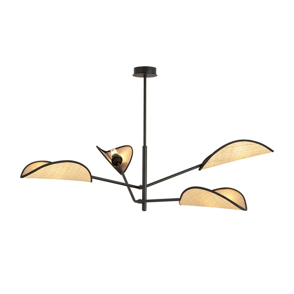 Vene 4-light black pendant light